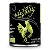 Identity 95% Free-Range Cobb Chicken & Chicken Broth Pate Dog Food, 13 oz can (12 per case)