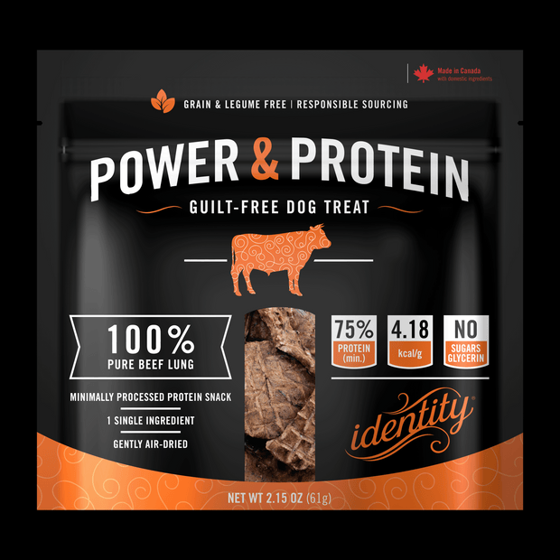 Power & Protein | 100% Pure, Guilt-Free Air-Dried Beef Lung Dog Treats