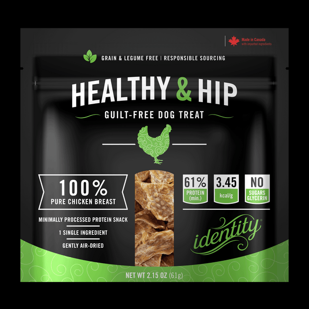 Healthy & Hip | 100% Pure, Guilt-Free Air-Dried Chicken Breast Dog Treats