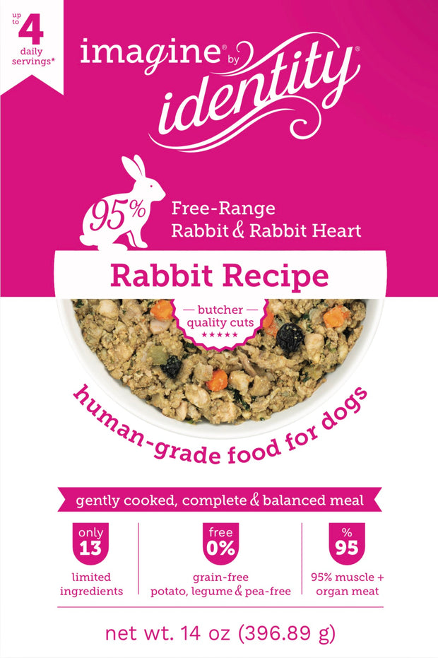 Gently Cooked 95% Rabbit Fresh Frozen Dog Food | Human Grade Dog