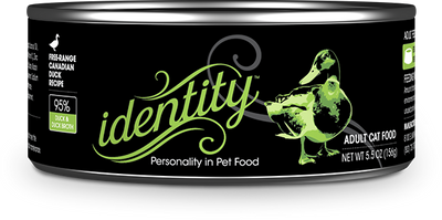Identity 95% Free-Range Canadian Duck & Duck Broth Pate Cat Food, 5.5 oz can (24 per case)