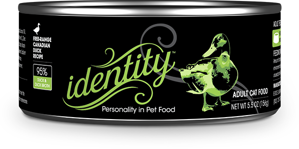 Identity 95% Free-Range Canadian Duck & Duck Broth Pate Cat Food, 5.5 oz can (24 per case)