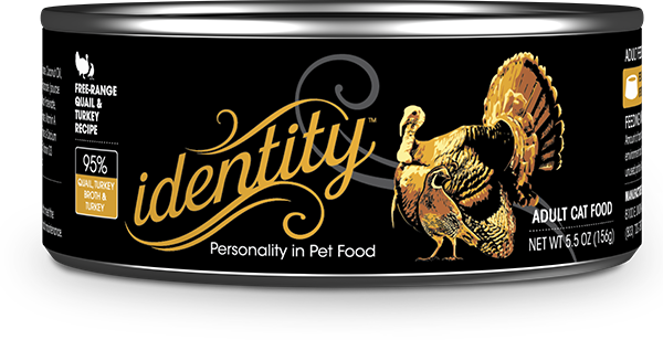 Identity 95% Free-Range Quail, Turkey Broth & Turkey Pate Cat Food, 5.5 oz can (24 per case)
