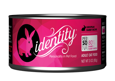 Identity 80% European Rabbit & Rabbit Broth Pate Cat Food, 3 oz can (24 per case)