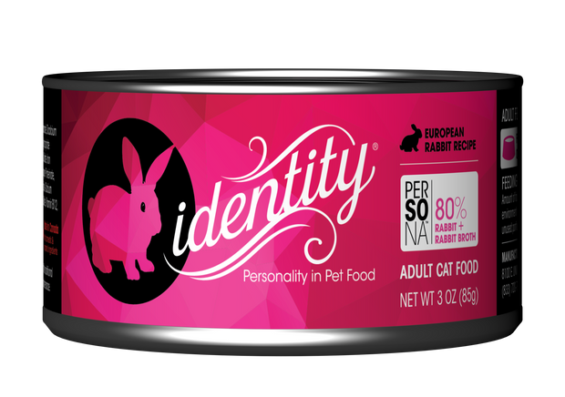 Identity 80% European Rabbit & Rabbit Broth Pate Cat Food, 3 oz can (24 per case)