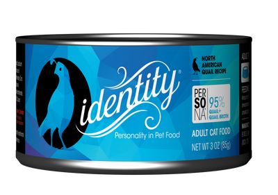 Identity 95% North American Quail & Quail Broth Pate Cat Food, 3 oz can (24 per case)