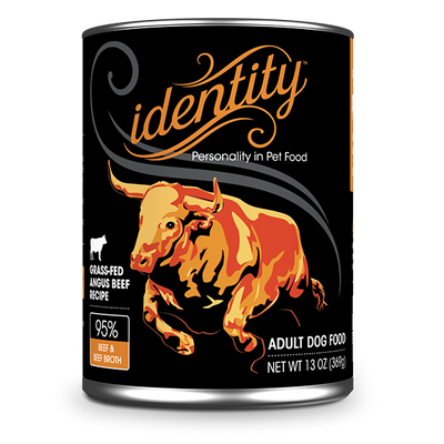 Identity 95% Grass-Fed Angus Beef & Beef Broth Pate Dog Food, 13 oz can (12 per case)