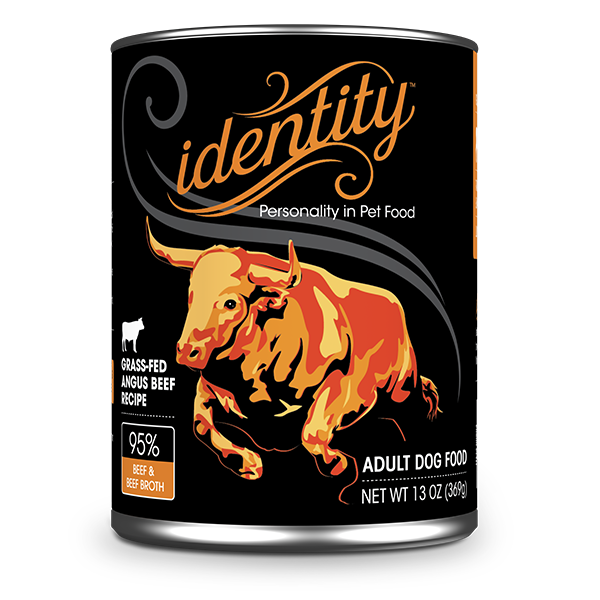 Identity 95% Grass-Fed Angus Beef & Beef Broth Pate Dog Food, 13 oz can (12 per case)