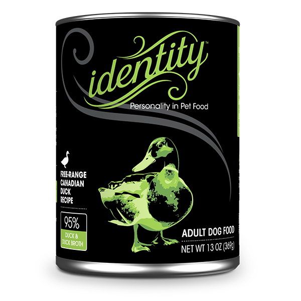 Identity 95% Free-Range Canadian Duck & Duck Broth Pate Dog Food, 13 oz can (12 per case)