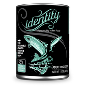 Identity 95% Sustainable Atlantic Salmon, Salmon Broth & Herring Pate Dog Food, 13 oz can (12 per case)