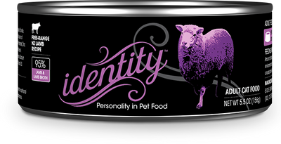 Identity 95% Free-Range New Zealand Lamb & Lamb Broth Pate Cat Food, 5.5 oz can (24 per case)